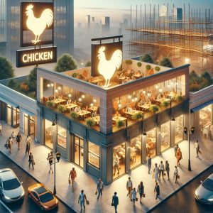 Chicken restaurant expansion concept.