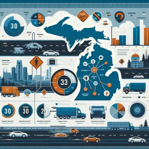 Michigan road safety infographic.