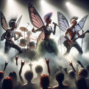 Punk rock fairy performance.