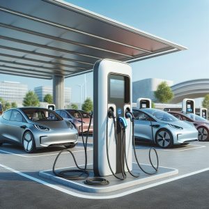 Electric car charging hub