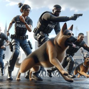 Police dog squad training