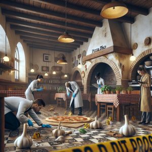 Pizza shop crime scene