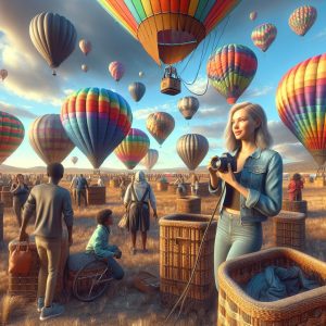 Colorful hot air balloons.