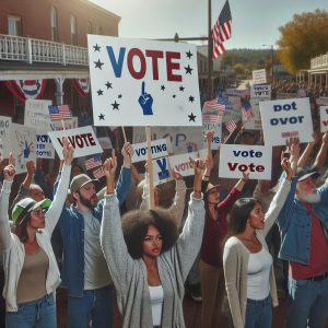 Community voting support rally