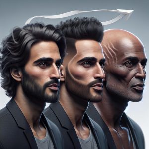 Hair loss transformation concept