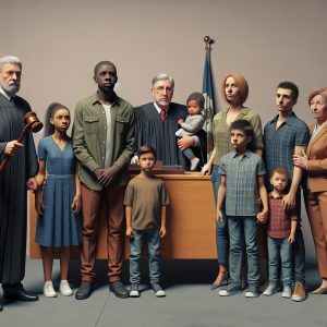 Family confronting judge together.