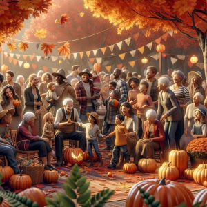 Fall festival celebration scene.