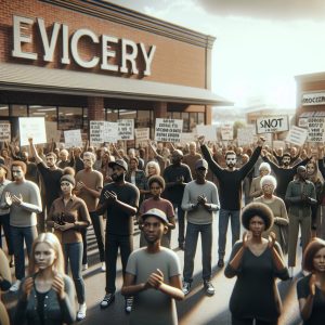 "Community protesting grocery store"