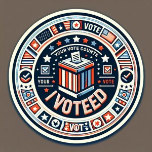 Voting sticker design