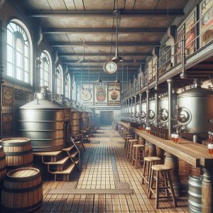 'Empty brewery interior'