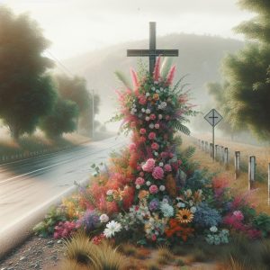 Roadside Memorial Flowers