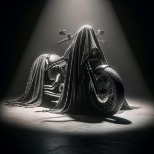 Motorcycle in shadows