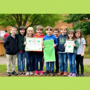 Farmington Third Graders Celebrate Award for Green Initiative Efforts