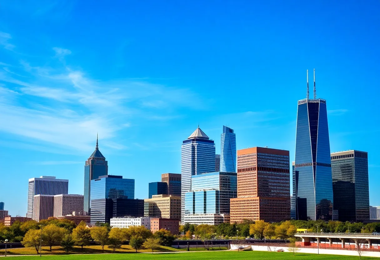 Vibrant skyline showcasing Midwest marketing agency offices.