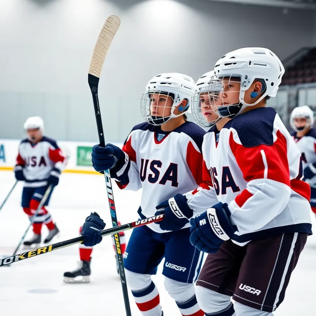 2025 USA Hockey National Junior Team training session