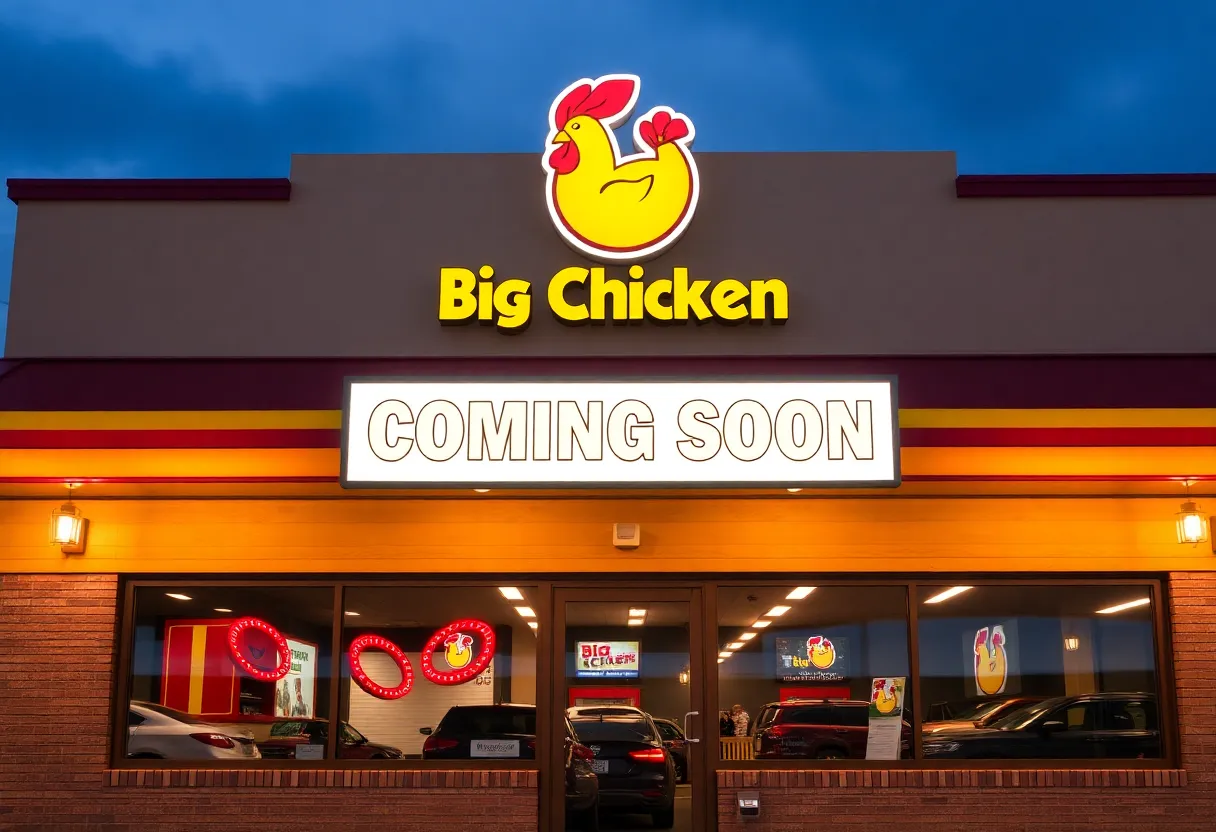 Big Chicken Franchise sign in Livonia