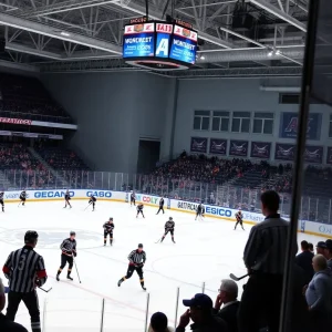 Teams playing ice hockey at the Great Lakes Invitational