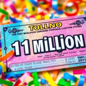 Scratch-off lottery ticket celebration