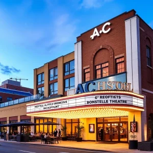 Rendering of AC Hotel in Bonstelle Theater