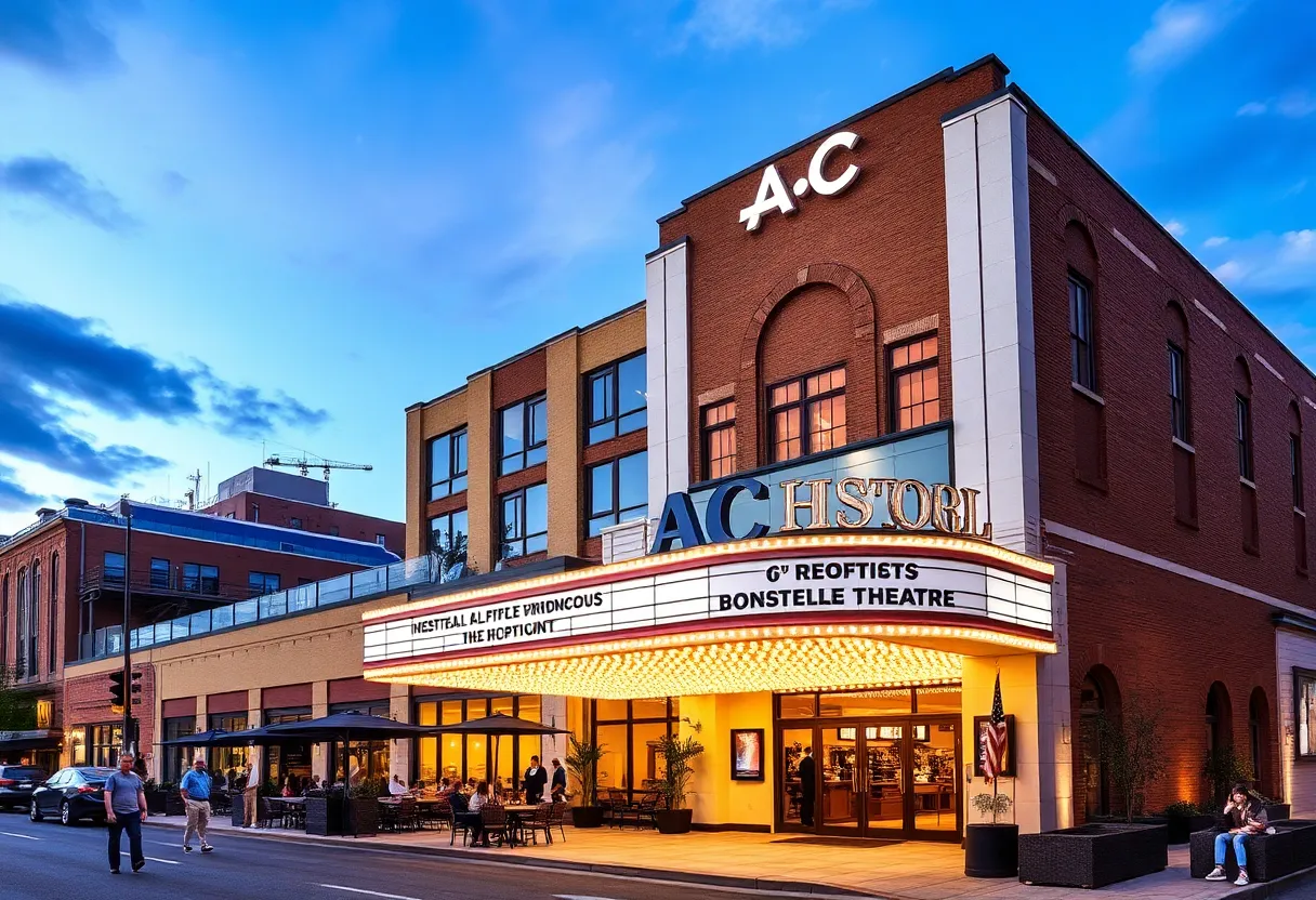 Rendering of AC Hotel in Bonstelle Theater