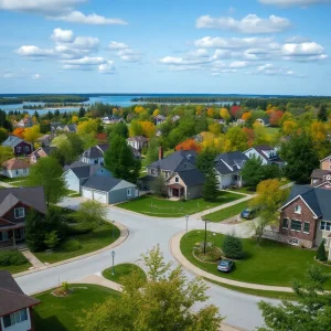 A view of Alpena, Michigan, highlighting homes and community areas.