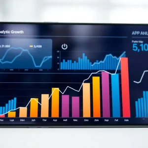 Illustration showing the growth of the app analytics market