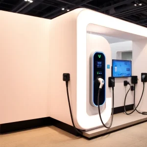 CleverCharge Level 2 home EV charging system at CES 2025