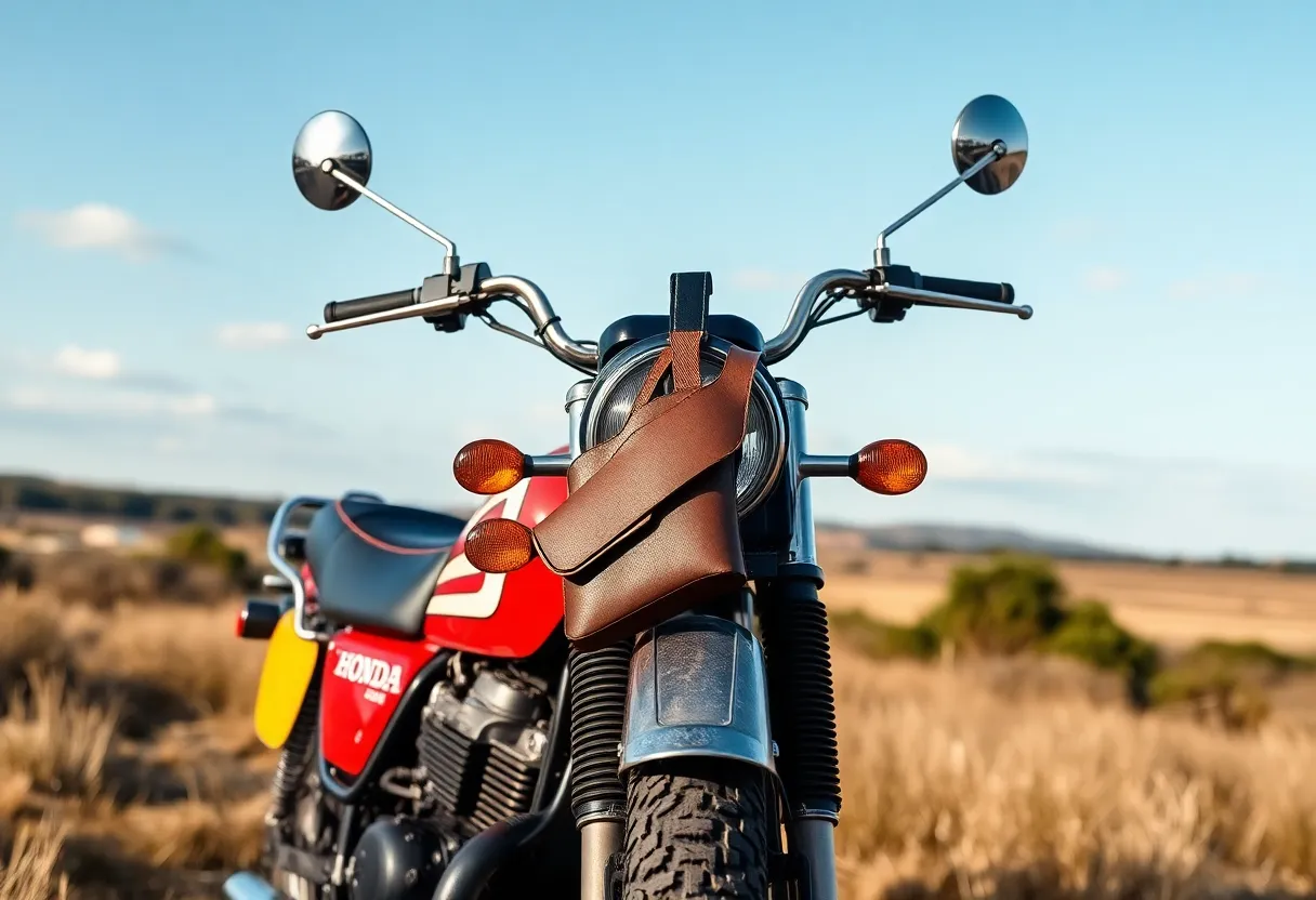 Honda CT Trail 55 motorcycle in a hunting setting