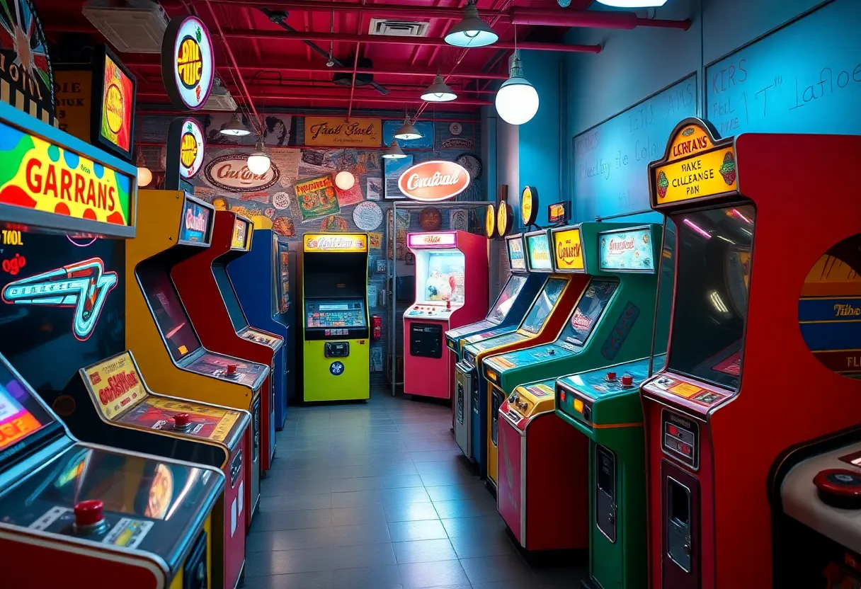 Interior view of Marvin's Marvelous Mechanical Museum featuring arcade games and vintage memorabilia.