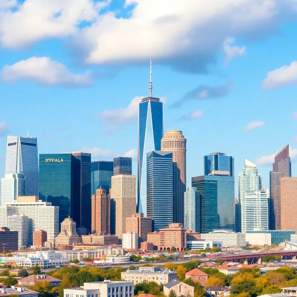 City skyline illustrating economic development in Michigan