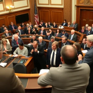 Lawmakers in Michigan discussing wage and sick leave laws