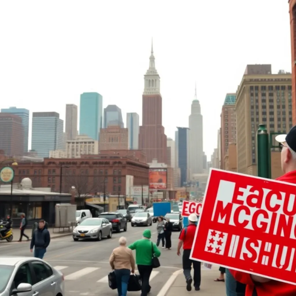 Michigan city skyline representing labor law changes