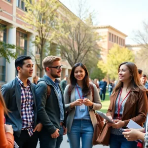 Students and faculty at Michigan State University engaging in campus activities.