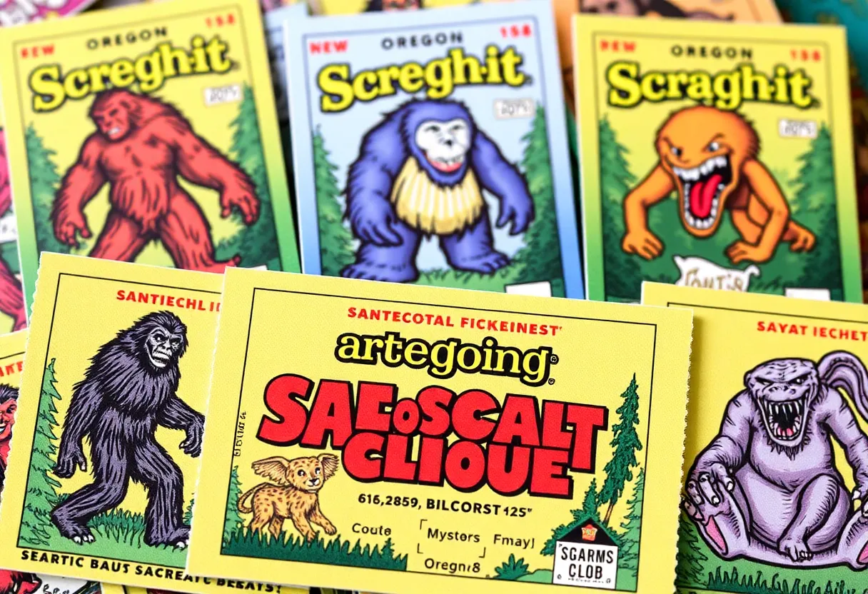 Oregon Scratch-it tickets showcasing mythical creatures from local folklore.