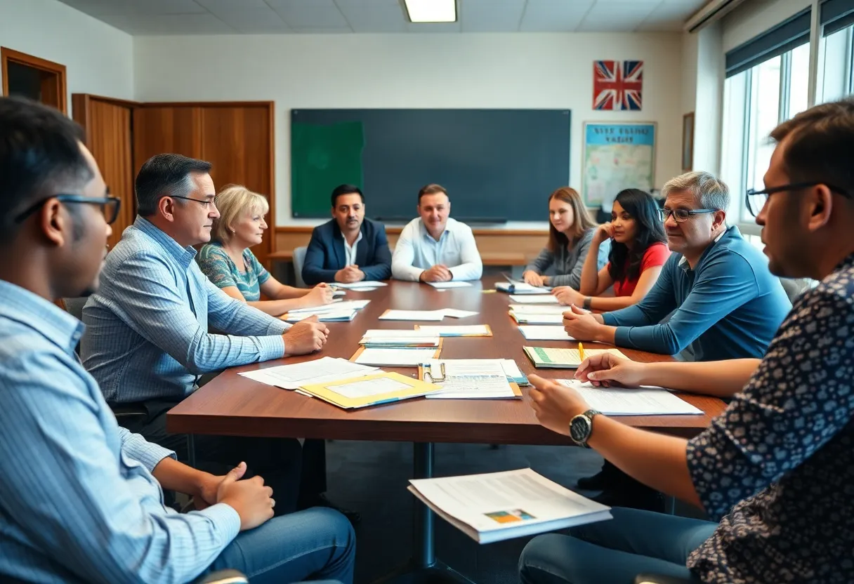 Plymouth-Canton School Board members in a meeting