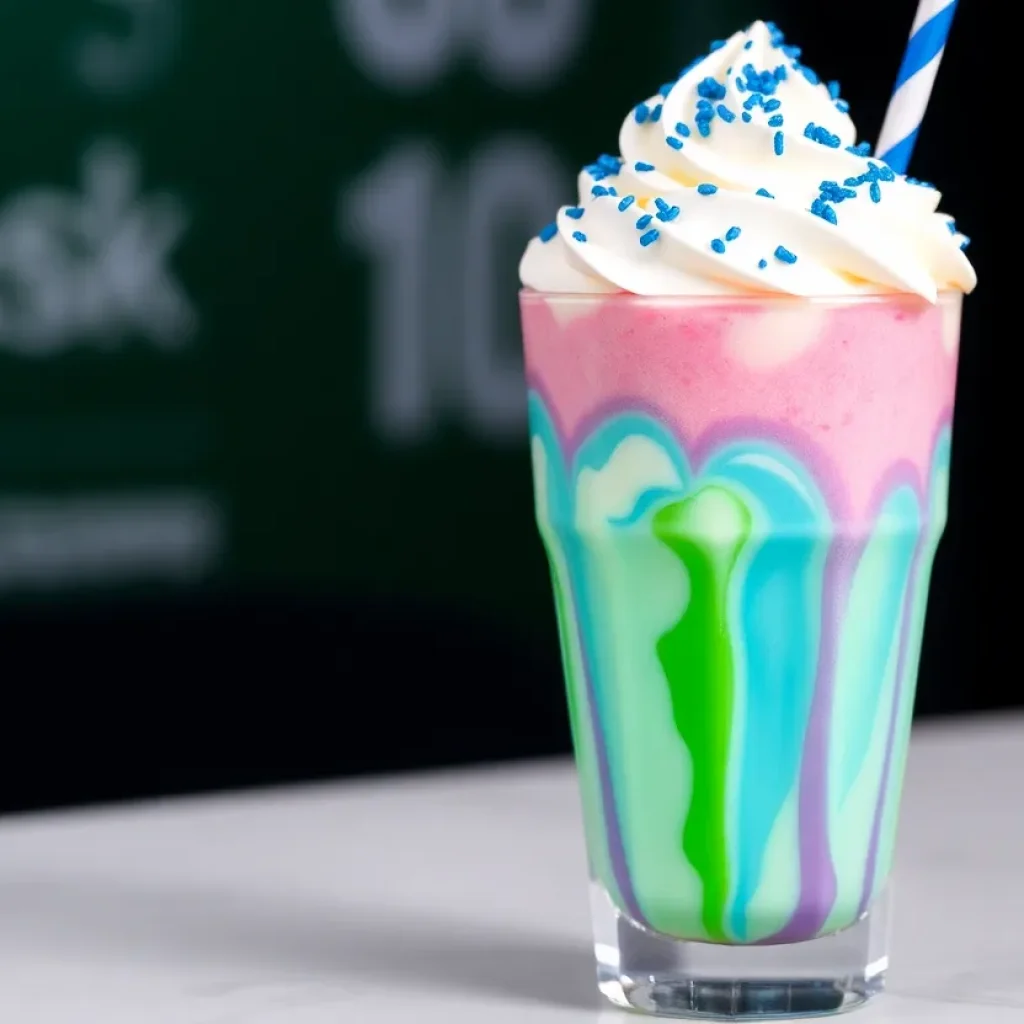 Roar Restored Shake with whipped cream and sprinkles