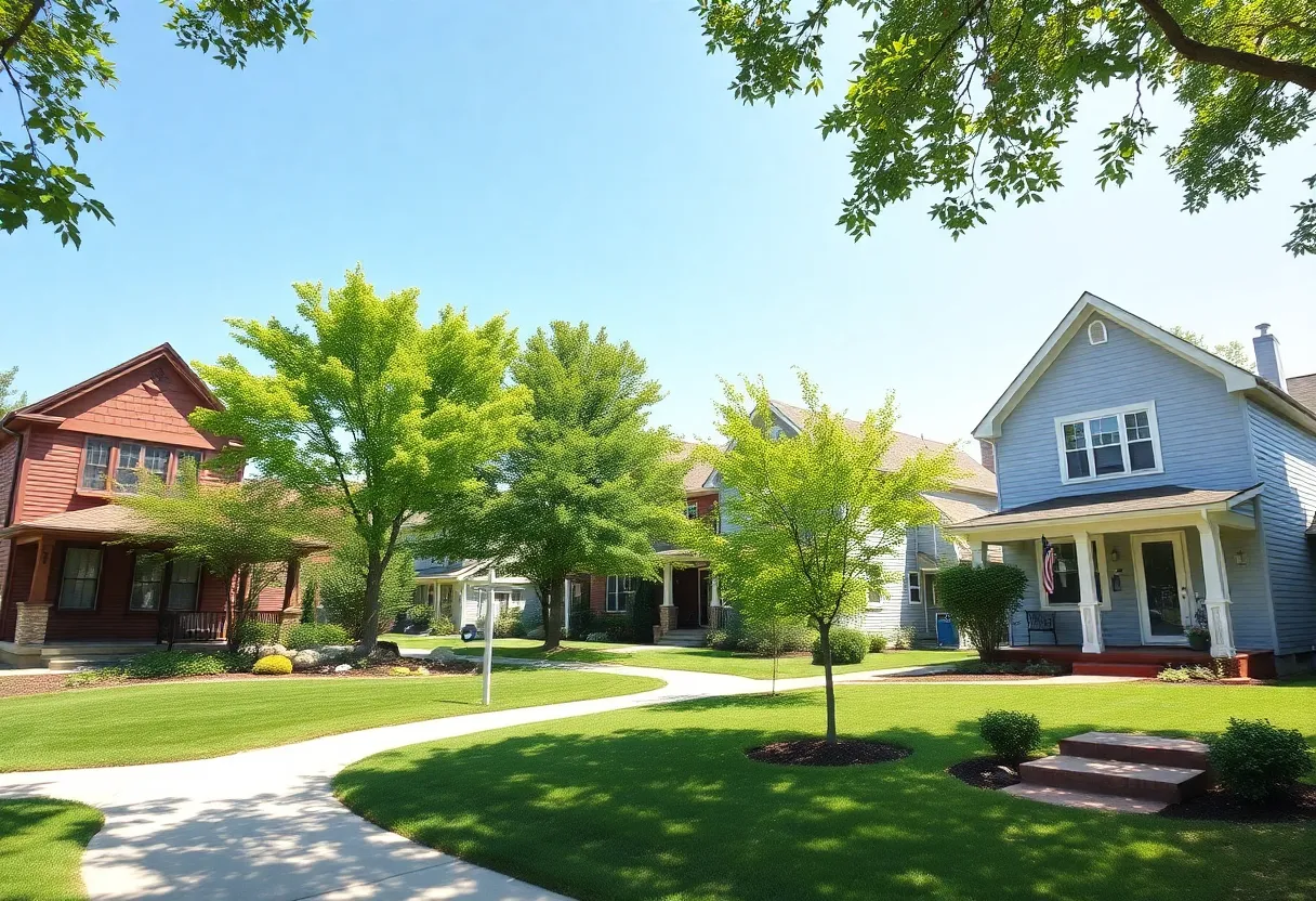 A street view of homes for sale in Southeast Michigan