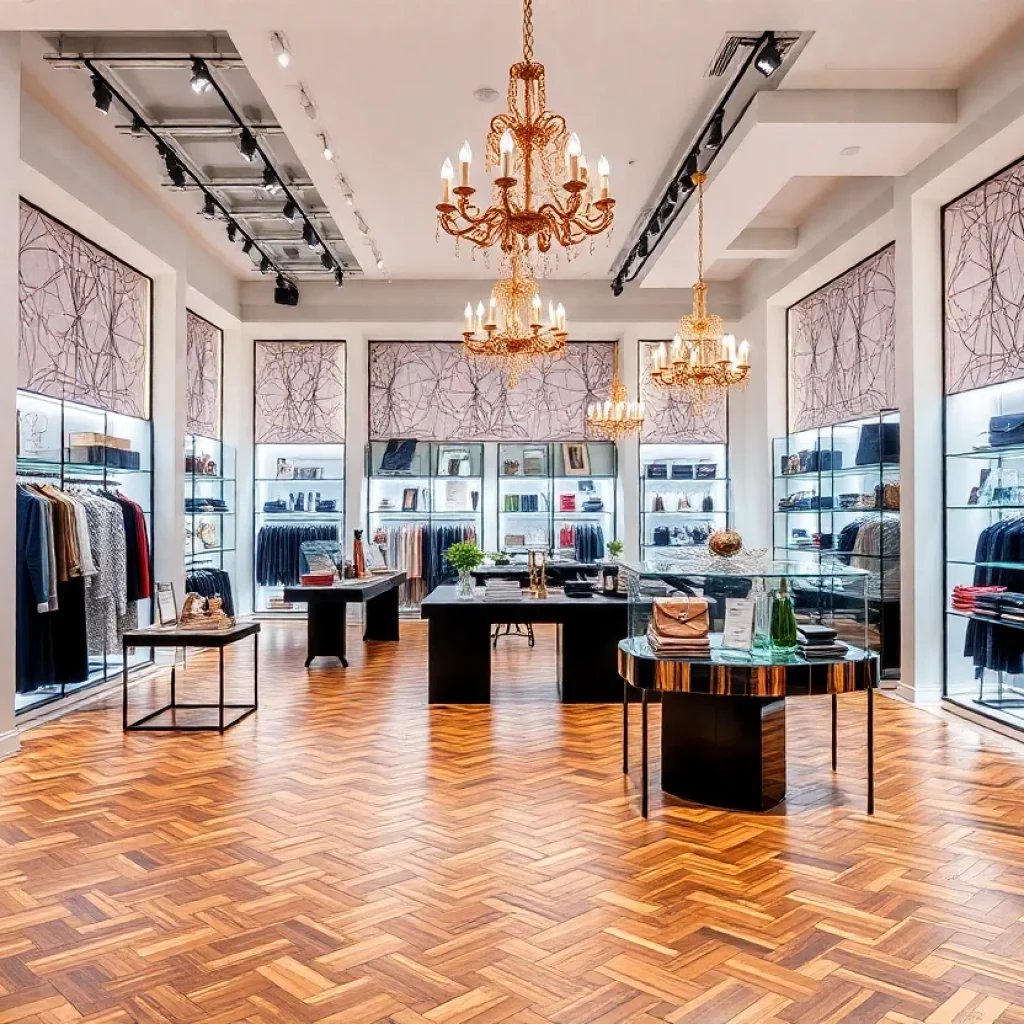 Interior of Tory Burch's new flagship store in SoHo