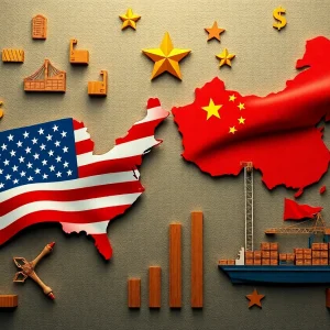 Illustration symbolizing U.S.-China economic relations