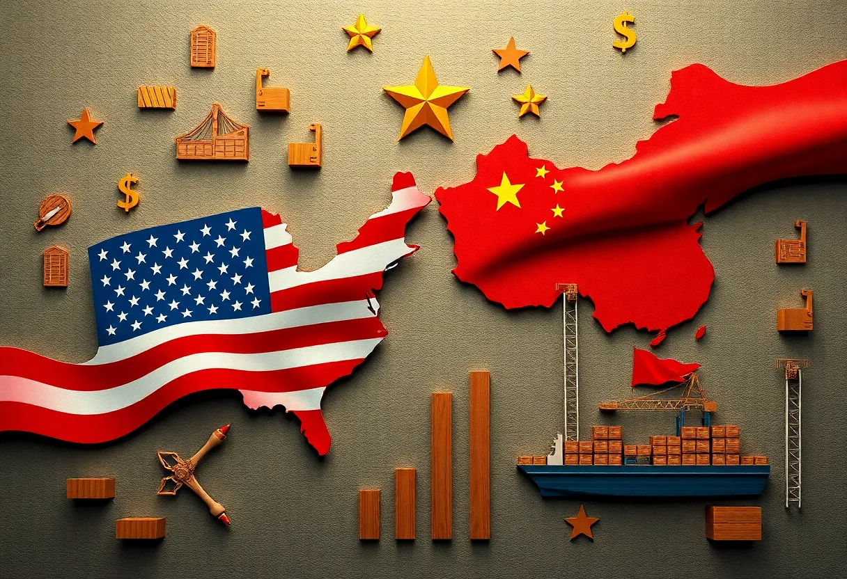 Illustration symbolizing U.S.-China economic relations