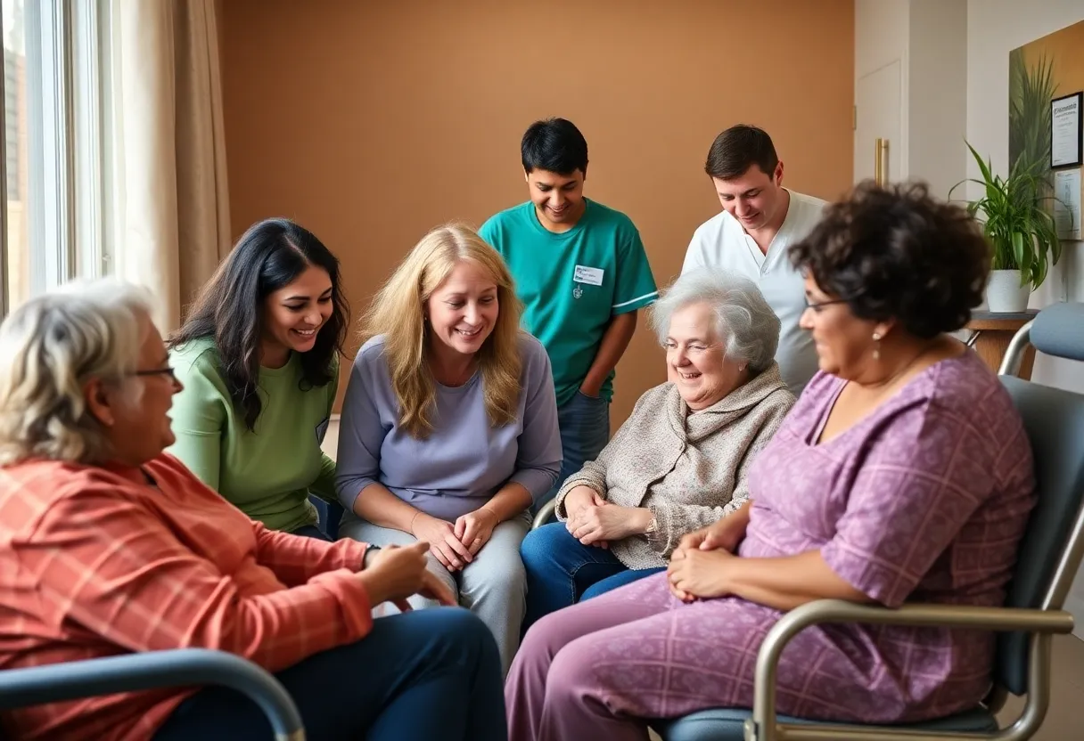 Volunteers providing companionship to hospice patients in Detroit area.