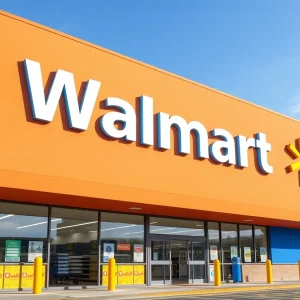 Walmart brand update logo and shopping environment