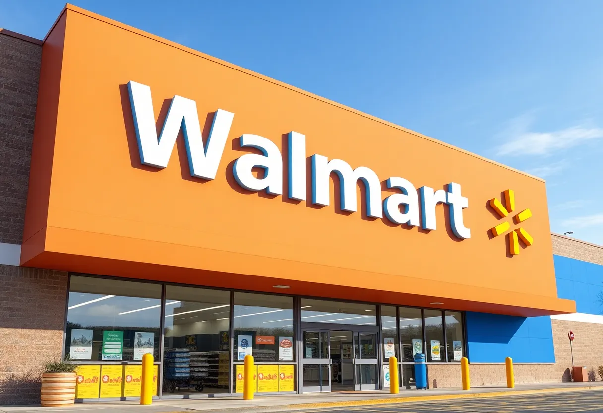 Walmart brand update logo and shopping environment