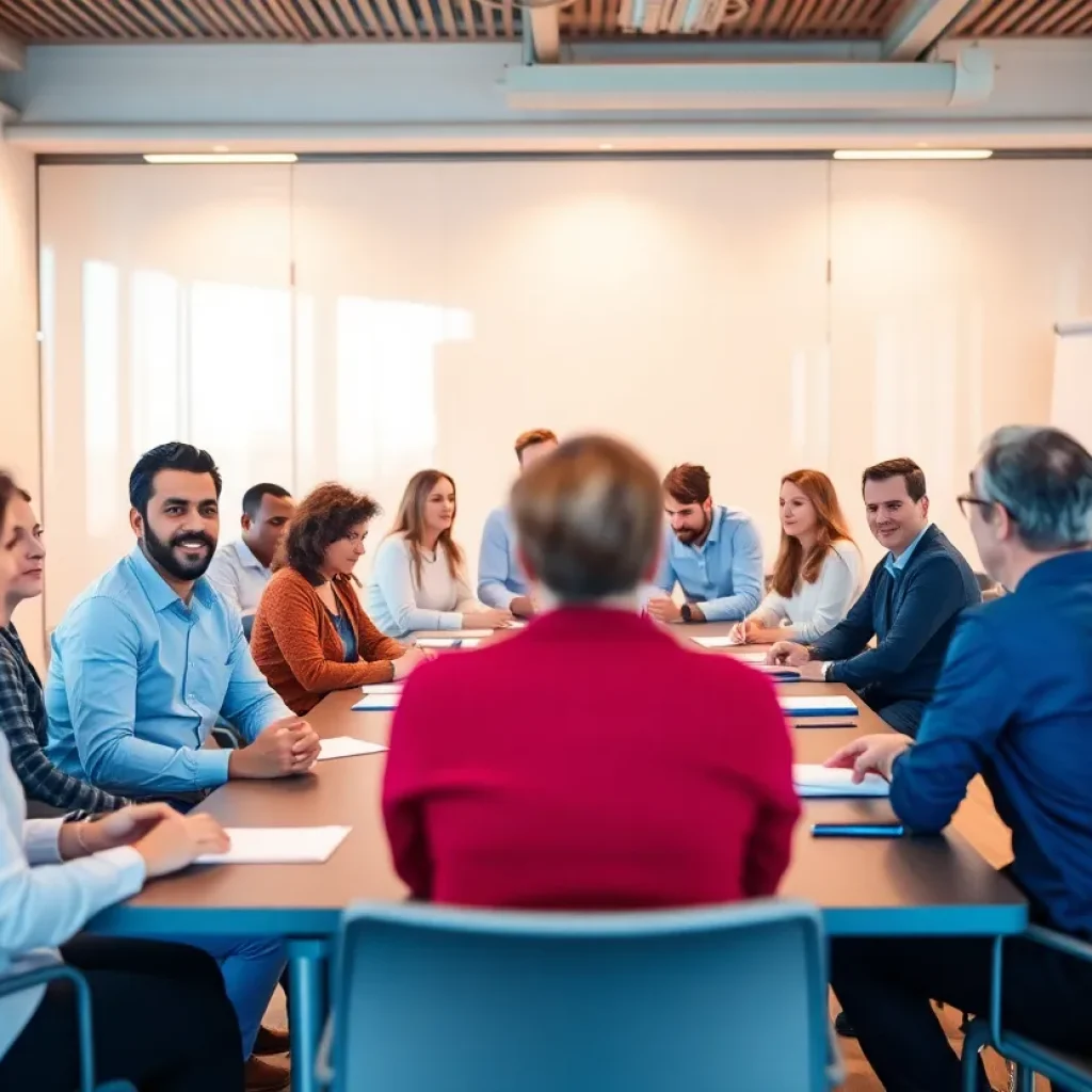 Wayne County Commission members during a meeting