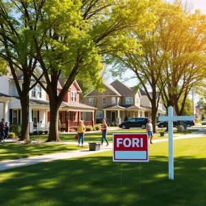 Colorful homes in Wayne County with For Sale signs