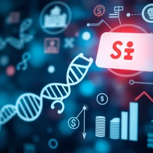 Illustrative representation of biotechnology and investments.