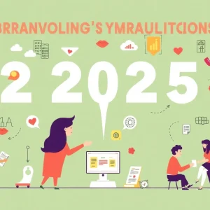 Illustrative graphic representing branding strategies for 2025.