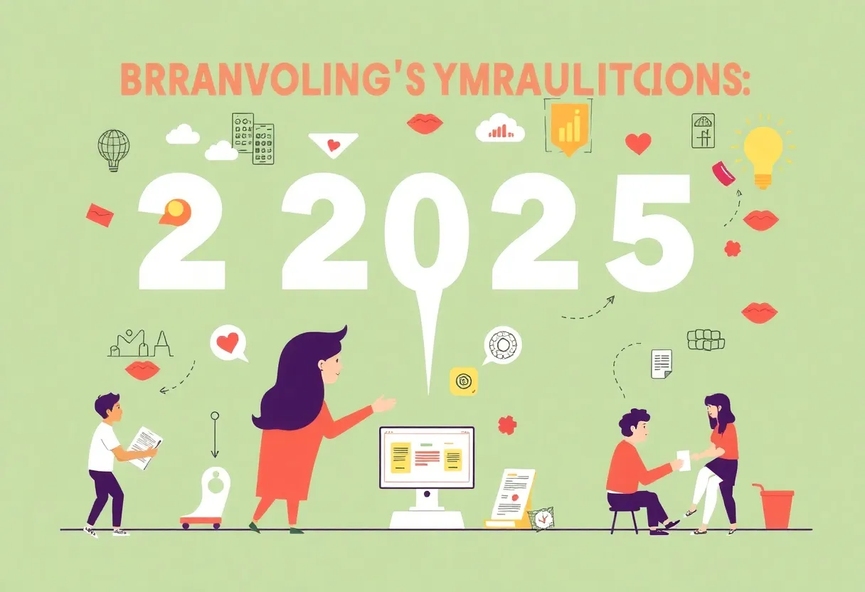 Illustrative graphic representing branding strategies for 2025.