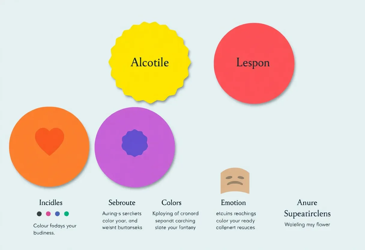 Illustration of colors and their meanings in branding