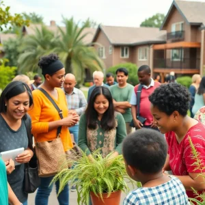 Residents enjoying community activities in supportive housing